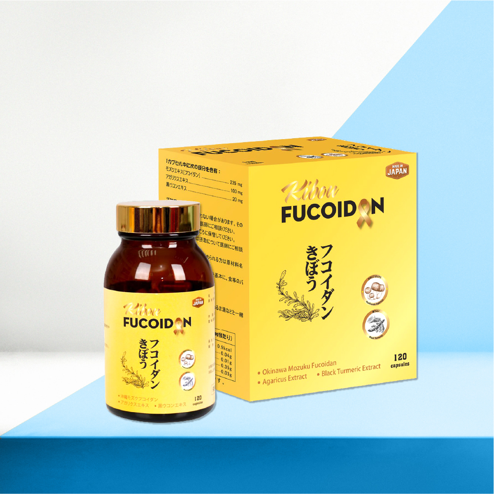 Viên uống Kibou Fucoidan Hộp 120 viên - Fucoidan Nhật Bản tăng cường miễn dịch