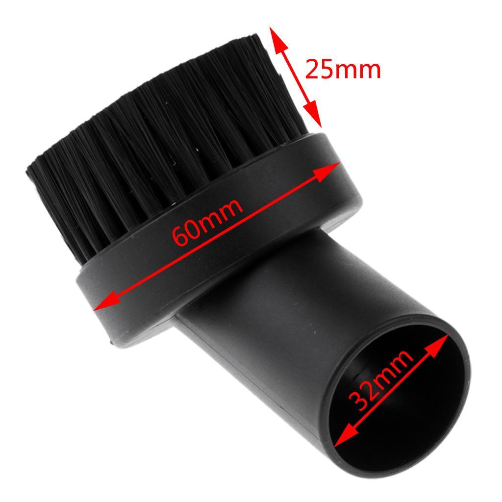 2X 32mm/1.25" Dia. Round Vacuum Bristle Brush Dust Brush Short_25mm Bristle