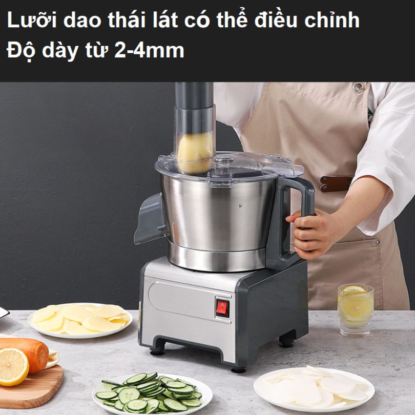 Máy thái rau củ quả đa năng thương hiệu cao cấp Septree Q1F - Năng suất 300kg/giờ - Hàng Chính Hãng