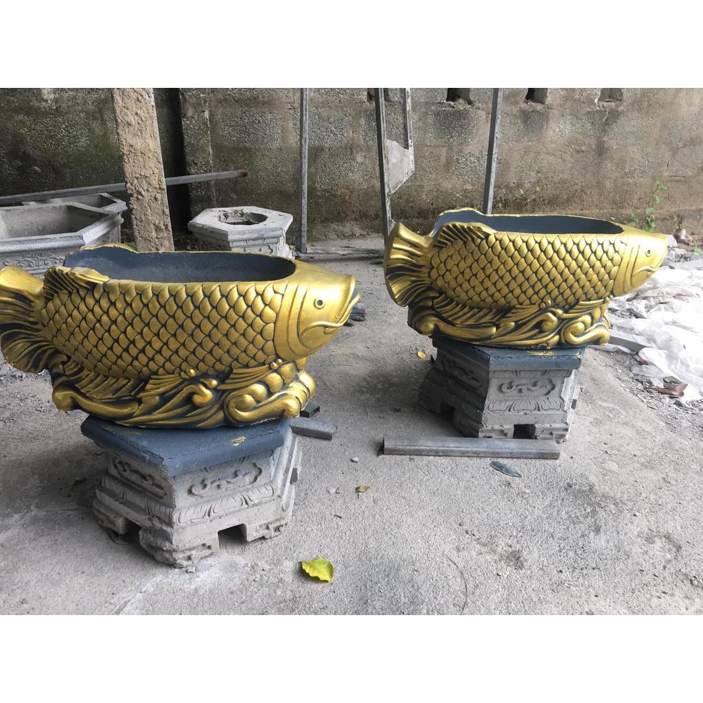 Khuôn đúc chậu cảnh cá chép dài 55 rộng 24 cao 23