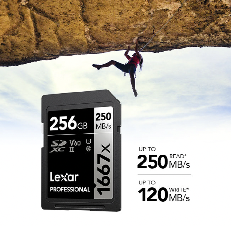 Hình ảnh Thẻ nhớ Lexar Professional 1667x SDXC UHS-II SILVER Series - Tốc độ đọc 250 MB/s, Chất lượng cao - Hàng chính hãng