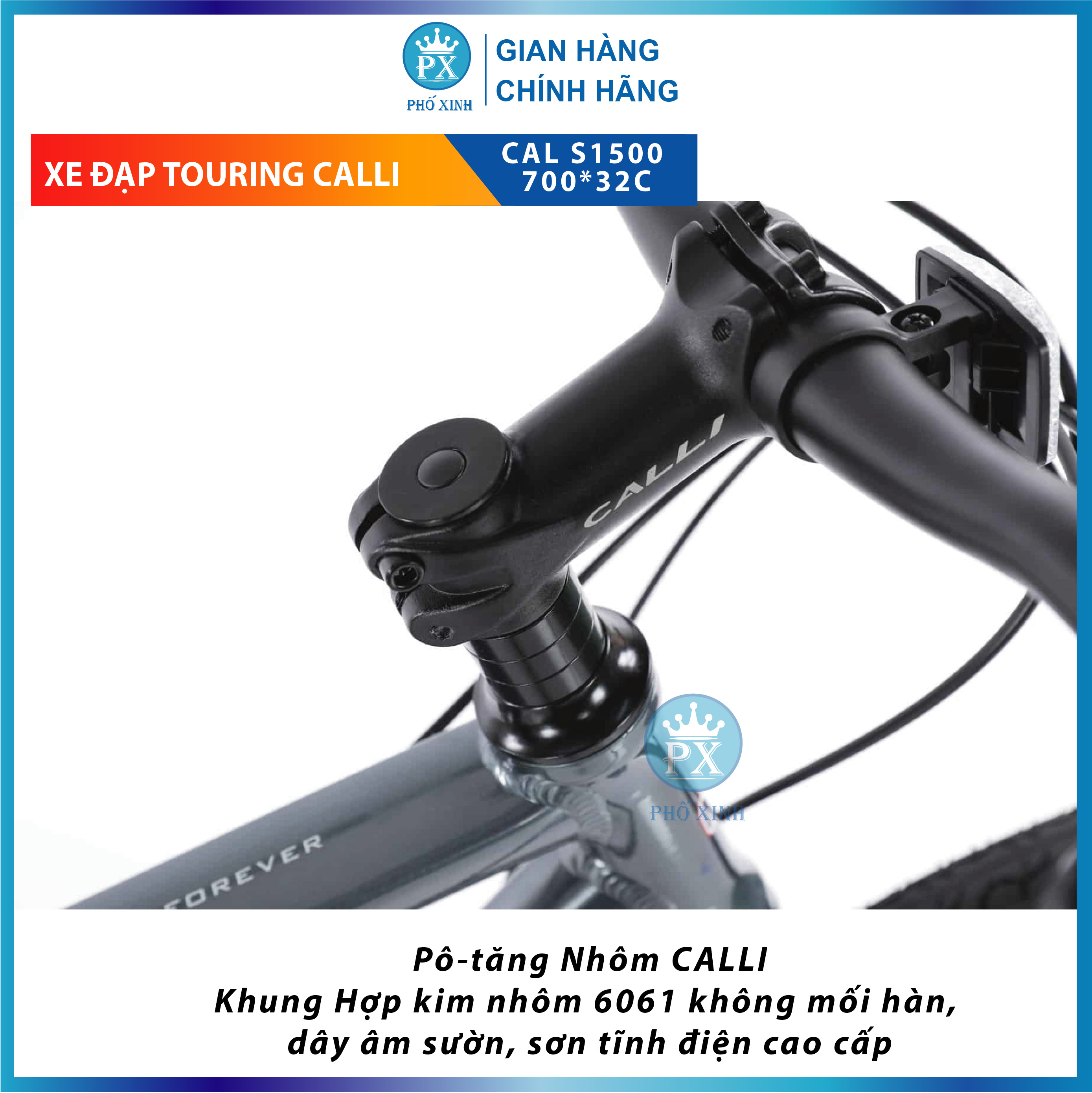 XE ĐẠP ĐƯỜNG PHỐ TOURING CALLI S1500 700C