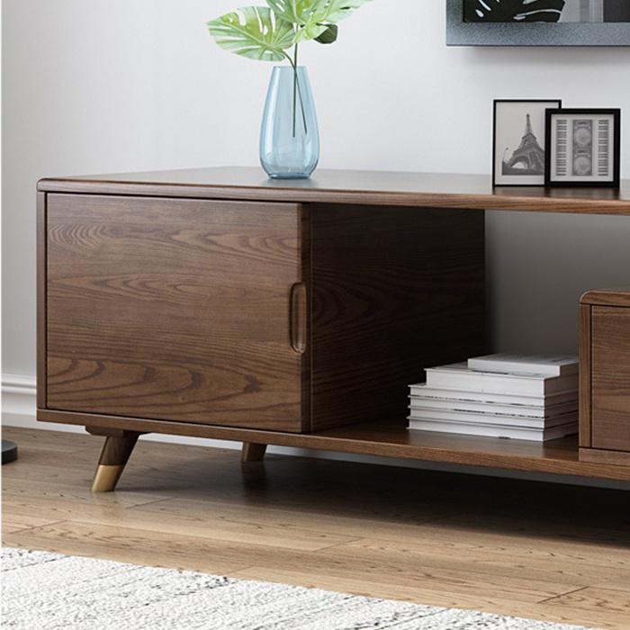 HÀNG HOT Kệ tivi sang trọng hiện đại 1m8-2m5 tiện ích Kệ tivi gỗ tự nhiên cao cấp đa năng sang trọng LUX-KTV05