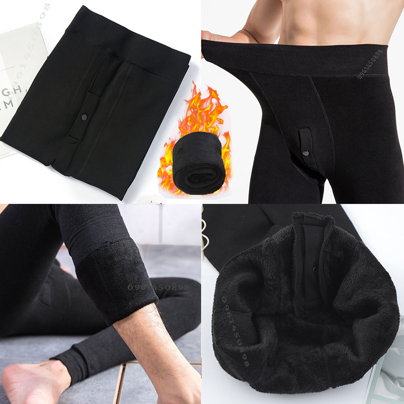 Quần Tất Lót Lông Nam [55 - 85kg], QUẦN GIỮ NHIỆT DÀY 400g chịu lạnh -7 độ, Quần Ôm Body Nam