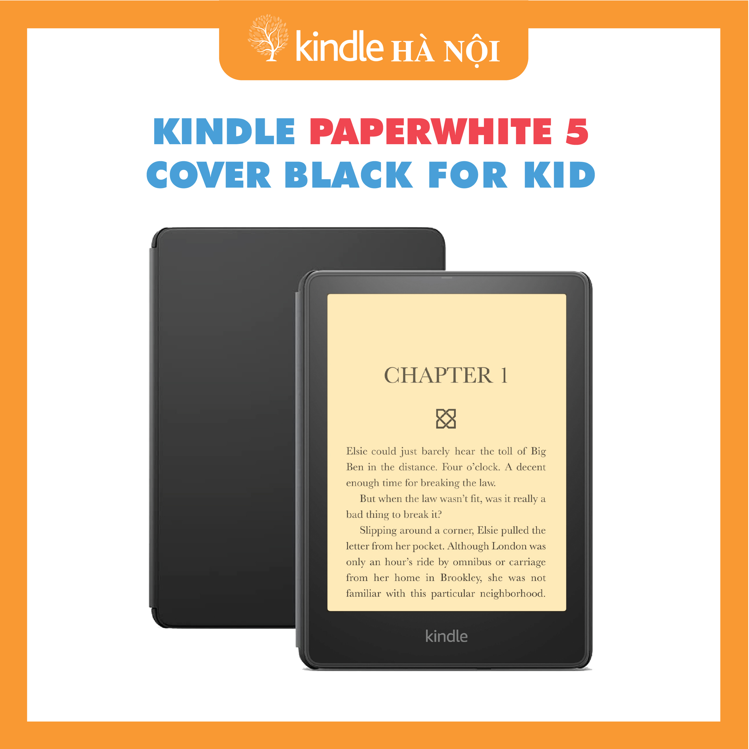 Máy Đọc Sách All New Kindle Paperwhite 5 11Th Gen - Hàng Chính Hãng - 8Gb - Black Cover For Kid - Ship Nhanh