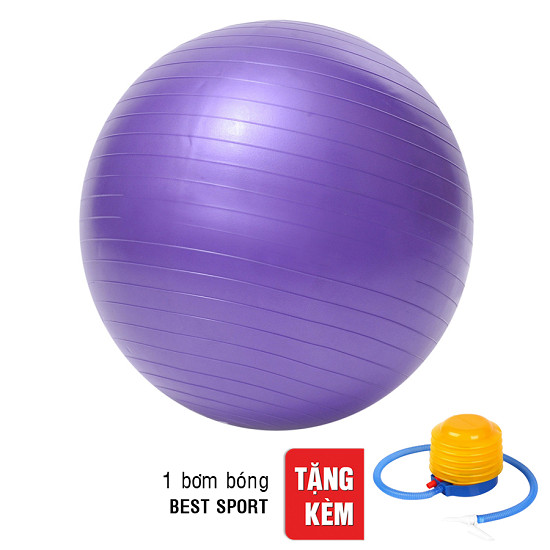 Bóng Tập Yoga Trơn Best Sport DK065 (65cm) - Màu Ngẫu Nhiên + Tặng Kèm Bơm