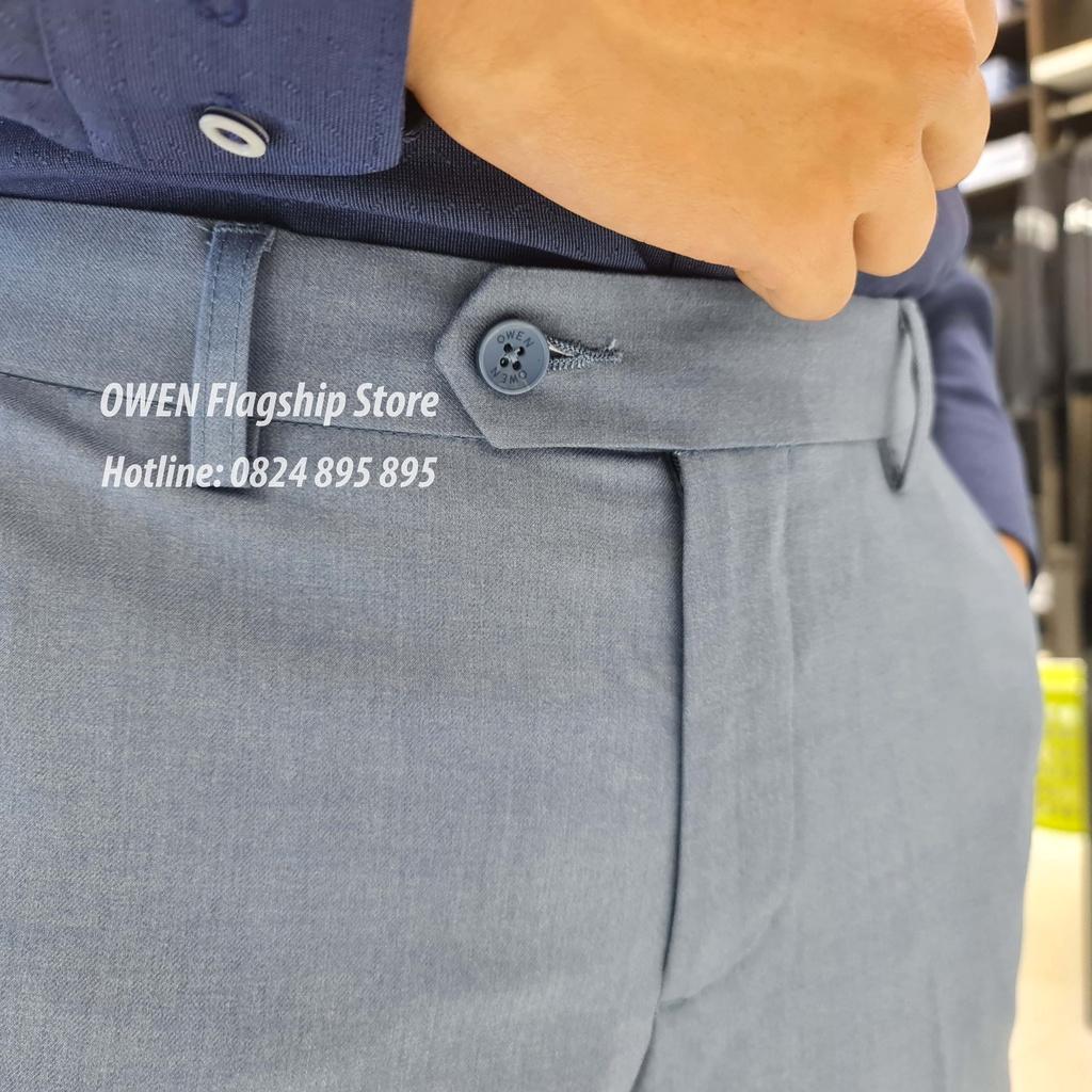 OWEN - Quần âu nam công sở dáng REGULAR trợ cạp Tăng đơ co dãn mã QRT22421