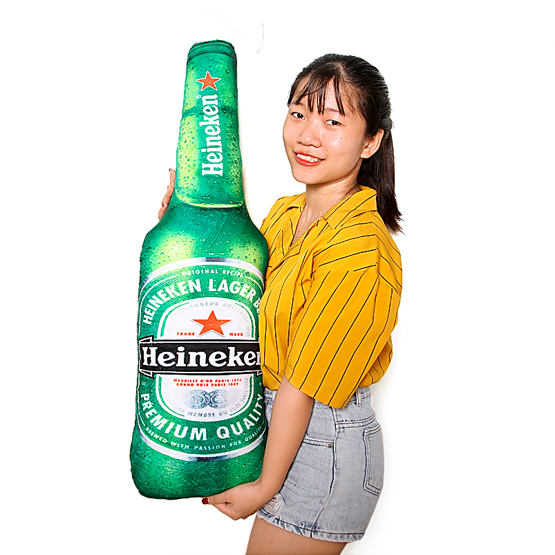 Gấu bông chai bia hennieken 3D 80cm