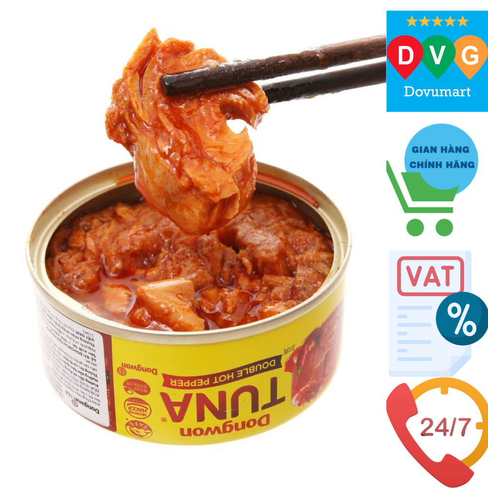 Cá Ngừ Ớt Cay Gấp Đôi Dongwon Hàn Quốc Hộp 100G / 동원) 매운 고추참치 100G