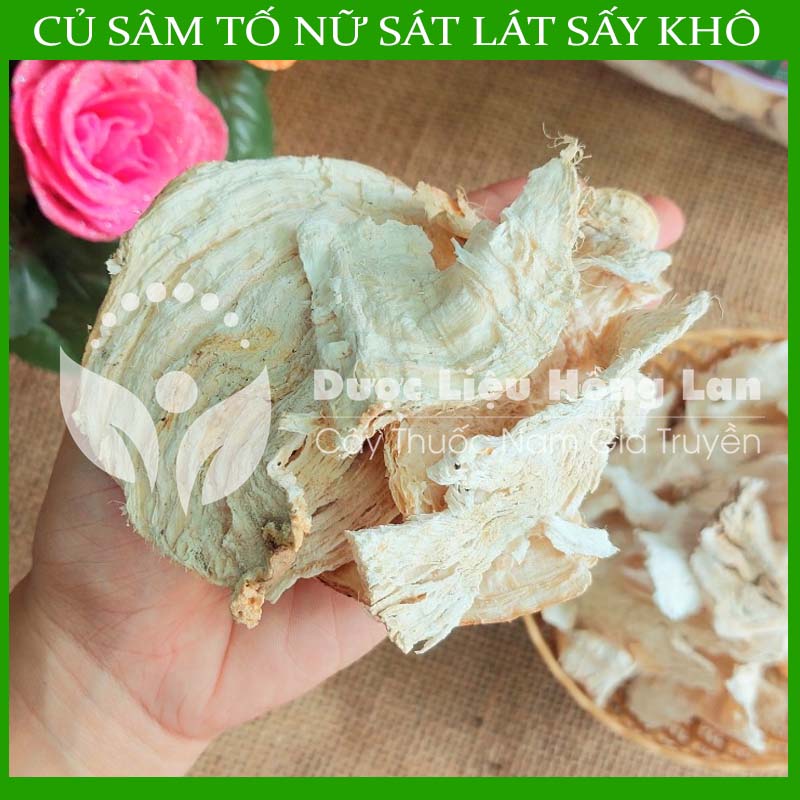 500G Củ Sâm tố nữ thái lát sấy khô tăng vòng 1, củ sâm tố nữ khô nguyên chất sản sinh collagen, tăng cường nội tiết tố