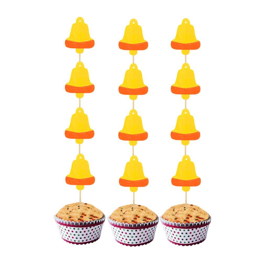 12-Pack Christmas Cake Topper Cupcake Picks Party Supplies