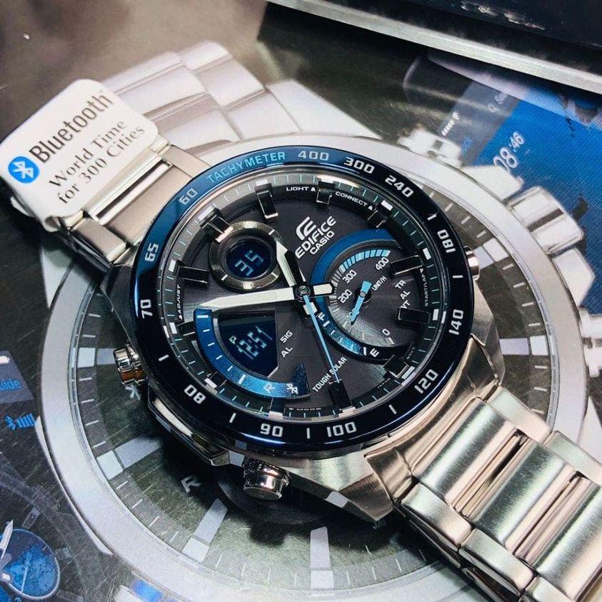 Đồng Hồ Nam Dây Thép Casio Edifice ECB-900DB-1BDR Chính Hãng - Bluetooth - Năng Lượng Mặt Trời - ECB-900DB-1B