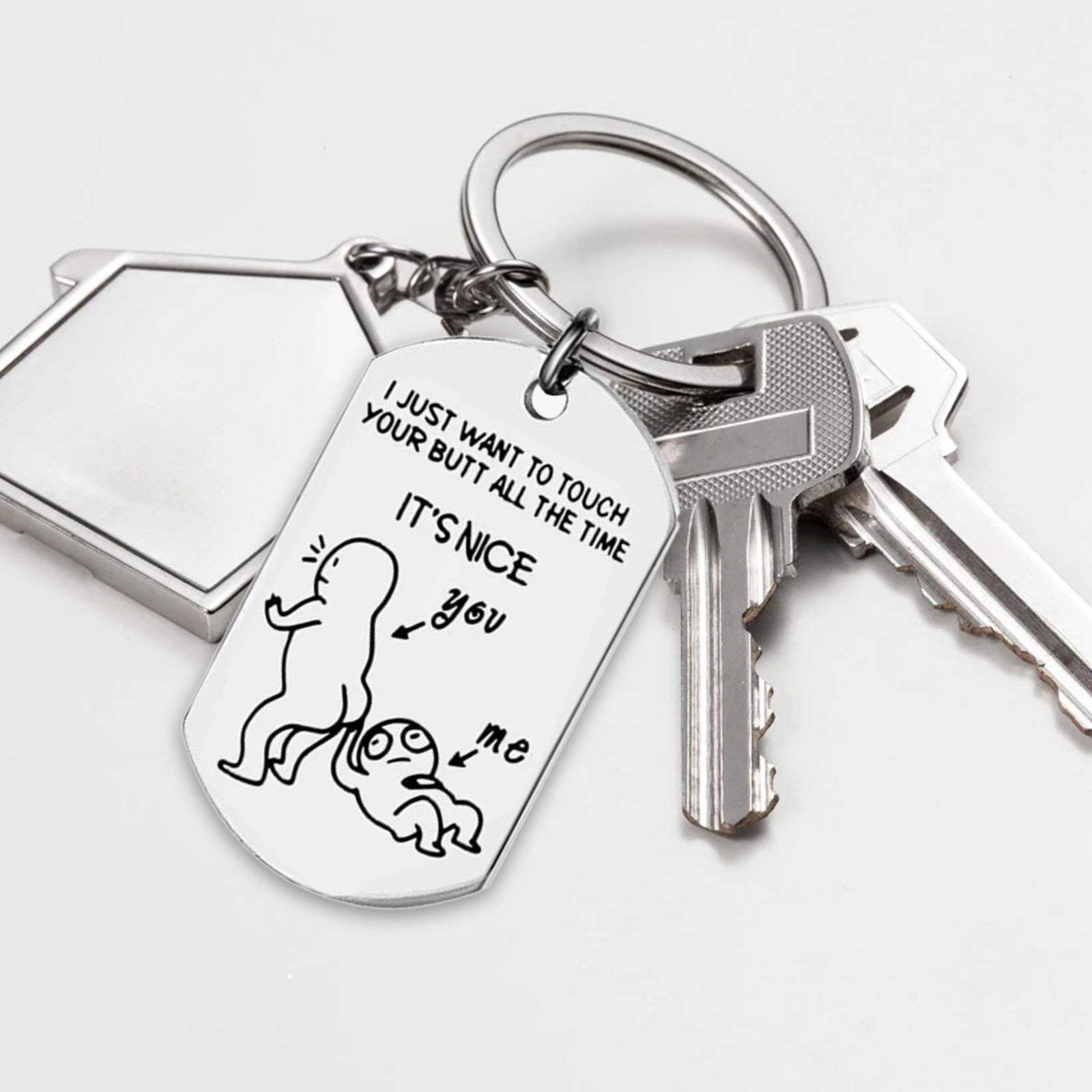 4 Pieces Keychain Keyring Key Chain Pendant for Christmas Birthday Gift