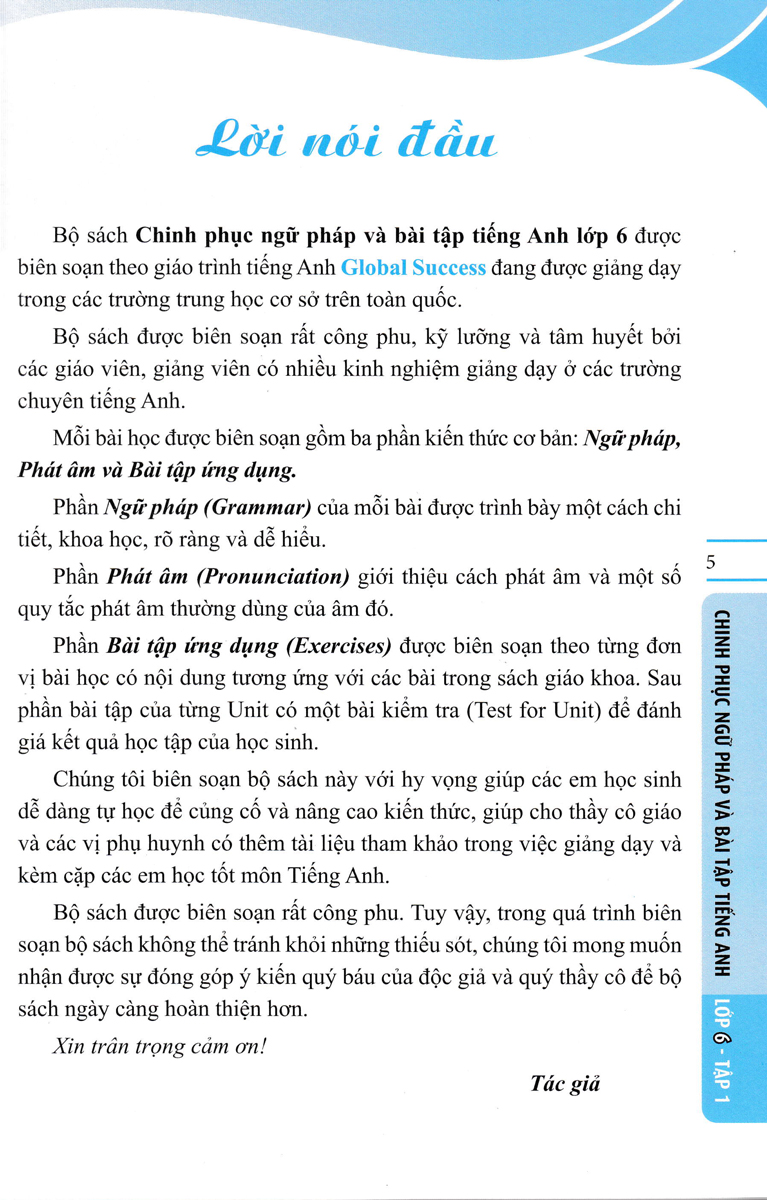 THE LANGMASTER - CHINH PHỤC NGỮ PHÁP VÀ BÀI TẬP TIẾNG ANH LỚP 6 - TẬP 1 _MT