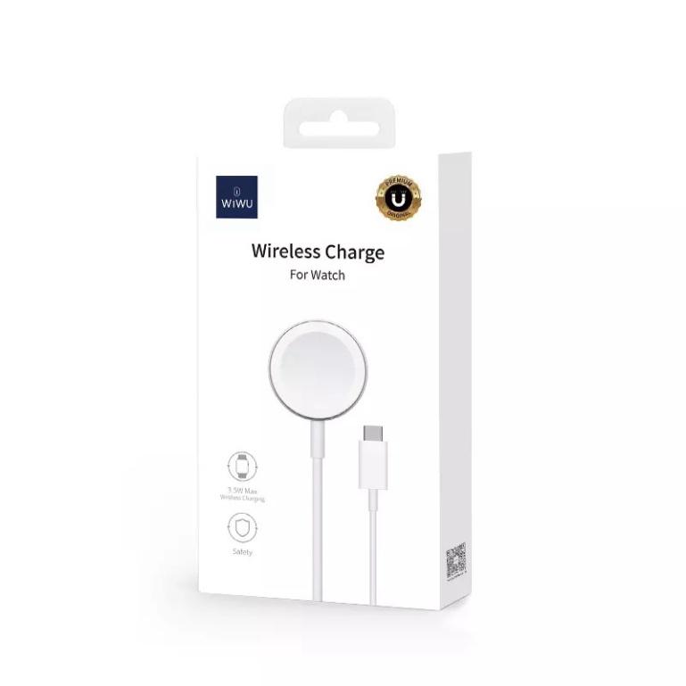 Cáp sạc cho Đông hồ M9 iWatch Series 7 , 6 , SE , 5 , 4 , 3 , 2 – Series 1 Bản thép . hàng hiệu Wiwu M9 Wireless Charg - Hàng chính hãng