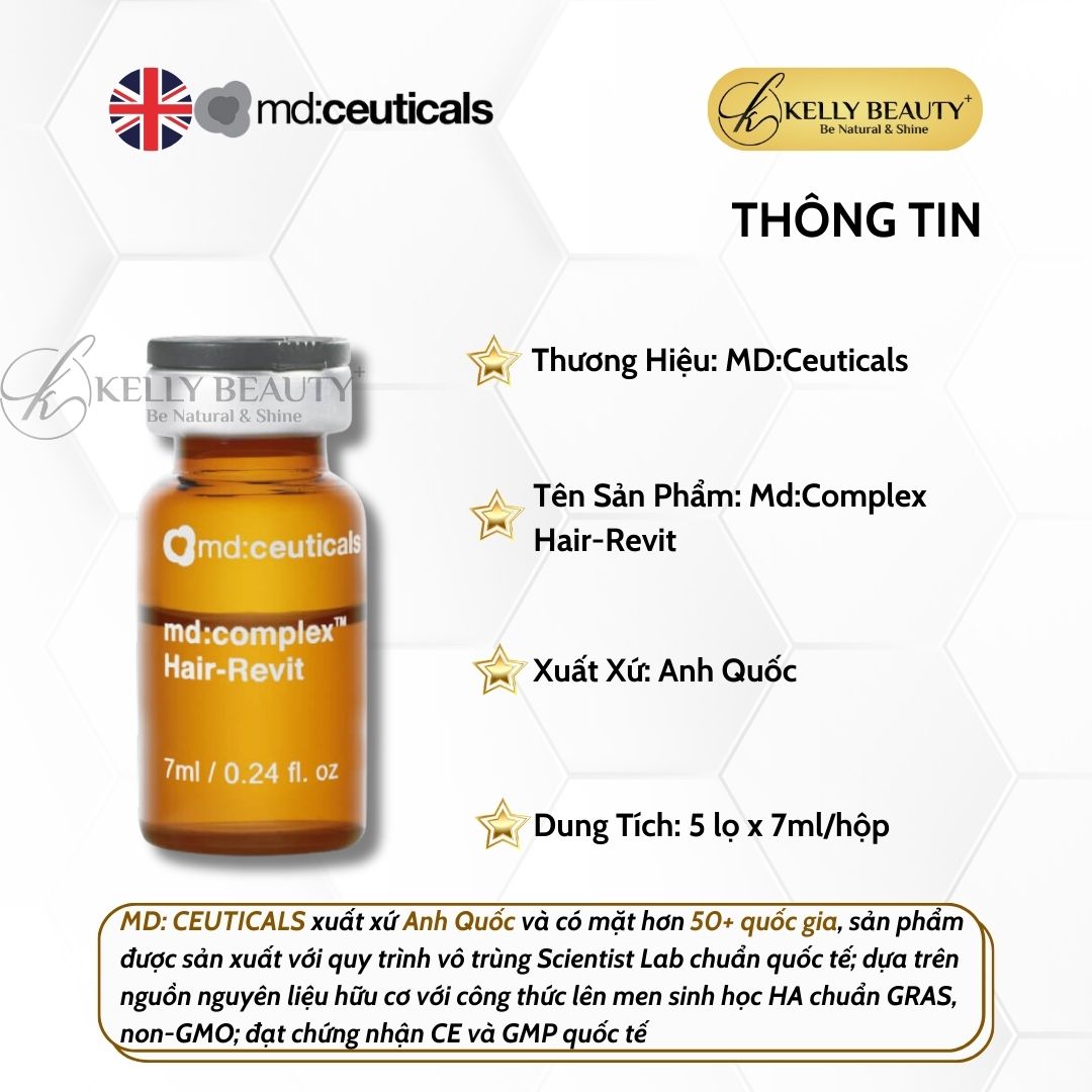 Tinh Chất Giảm Rụng Tóc, Kích Thích Mọc Tóc MD:COMPLEX Hair Revit CX - md:ceuticals | Kelly Beauty