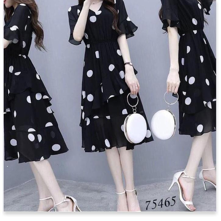 ĐẦM VOAN LỤA CHẤM BI SANG CHẢNH