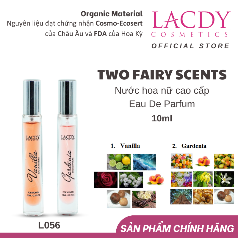 Bộ kit nước hoa nữ hương Vani và Dành Dành 2 FAIRY SCENTS L056 (10ml x 10ml)