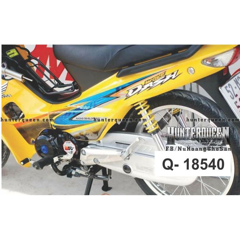Tem rời dán xe WAVE  S 110 màu vàng. Chữ Dash nổi bạt, chống nước, làm theo yêu cầu. Đời đầu