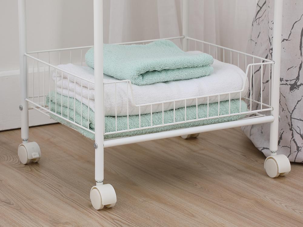 Kệ nhà tắm đa năng 4 tầng SPEED SHELF khung thép cao cấp sơn trắng kết hợp bánh xe di chuyển tiện lợi | Index Living Mall - Phân phối độc quyền tại Việt Nam