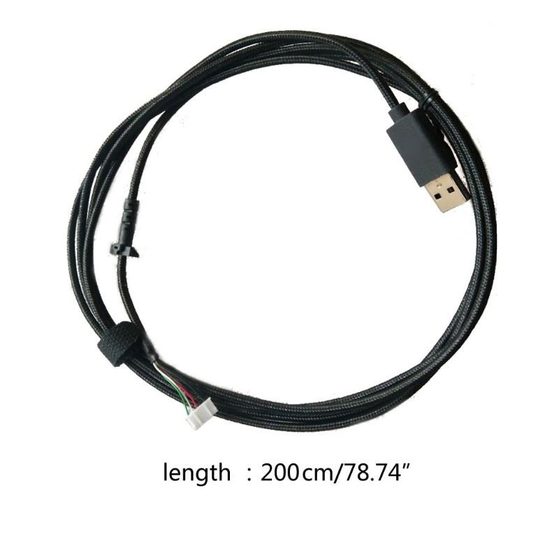 HSV Replacement Durable Nylon Braided USB Mouse Cable Mouse Lines for For logitech G403 hero Wired GPRO Wired G102 Mouse