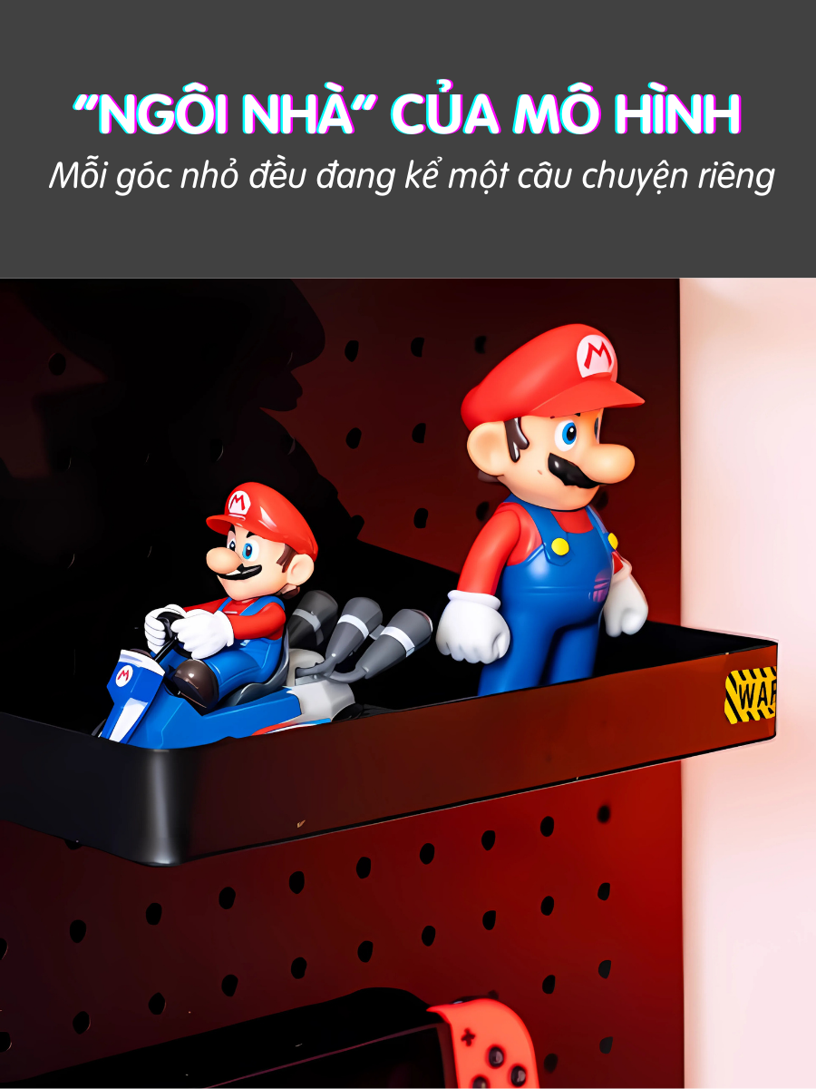 Bảng lỗ Pegboard decor gaming Dola Home để bàn phím, tay cầm chơi game, mô hình anime, setup bàn làm việc gọn gàng phong cách chất - Hàng Việt Nam chính hãng chất lượng cao