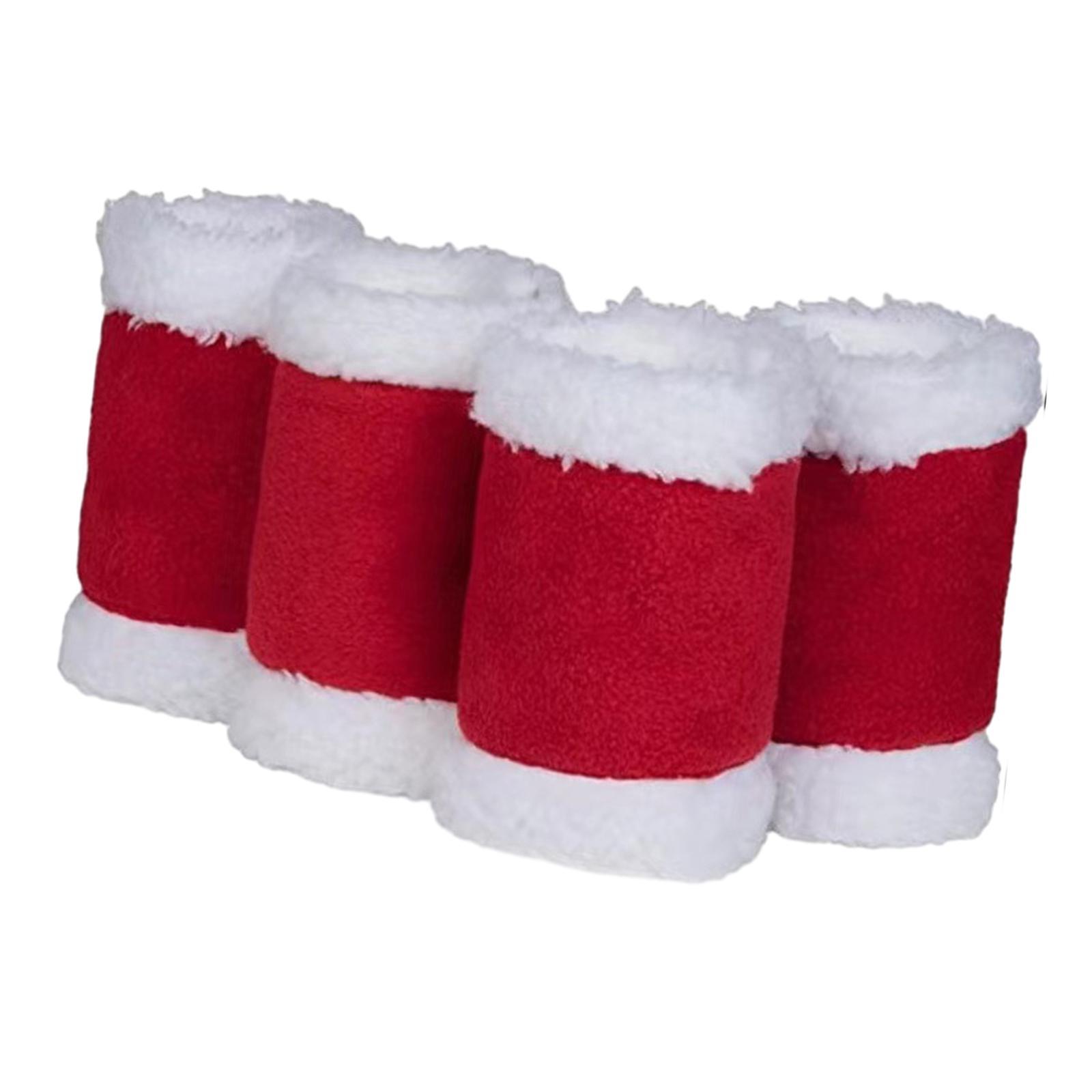 4x Horse Leg Wraps Breathable Fly Leg Boots for Livestock Christmas Dress up