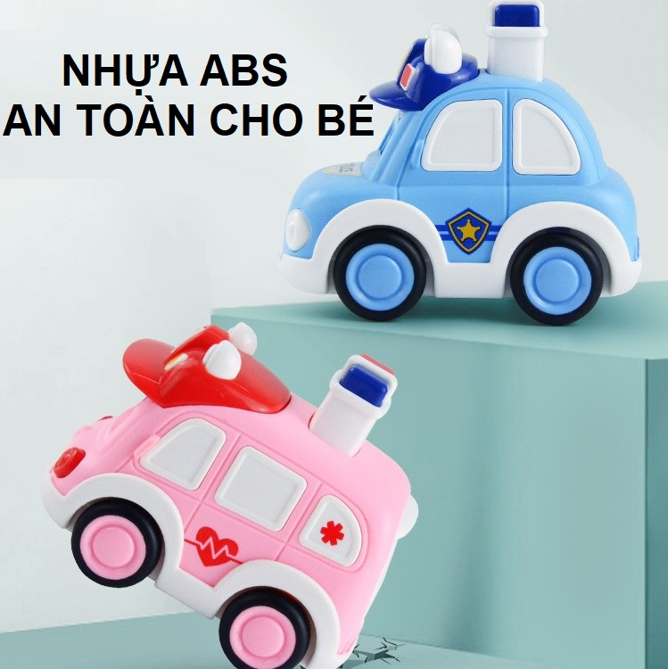 Ô tô đồ chơi xe cứu hộ Poli Car biểu đạt 3 nét mặt khác nhau chạy đà siêu dễ thương cho bé