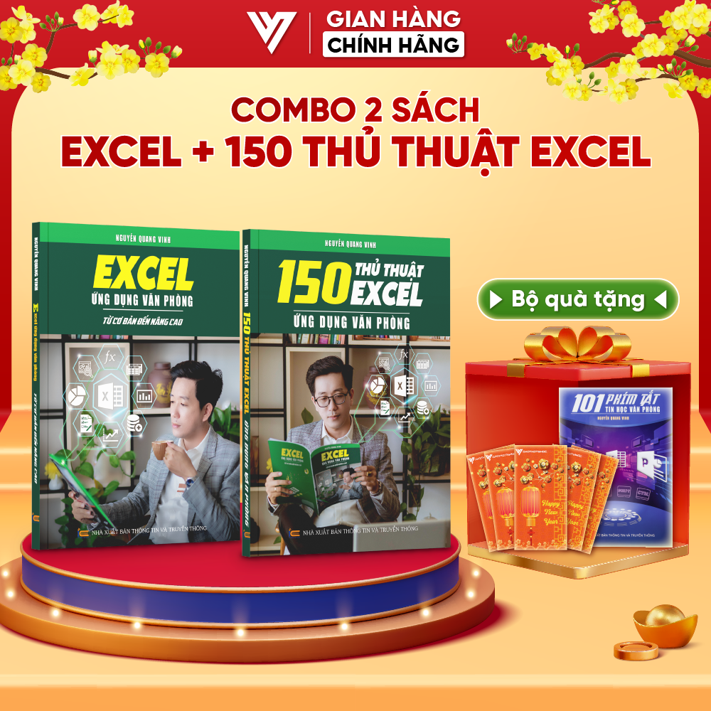 Combo 2 Sách Excel Và 150 Thủ Thuật Ứng Dụng Văn Phòng Từ Cơ Bản Đến Nâng Cao