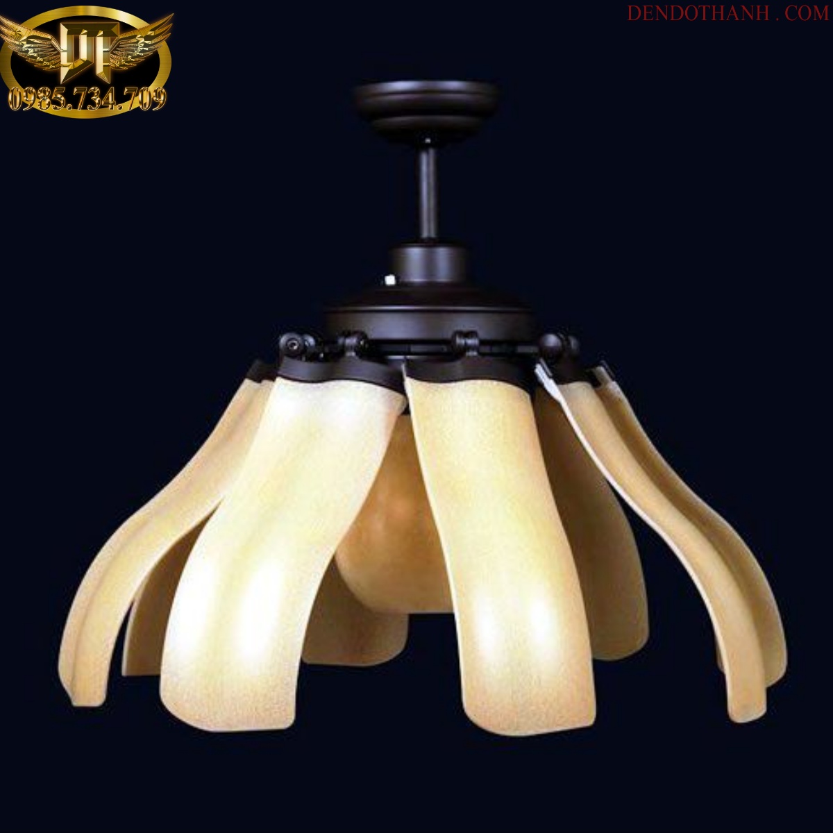 Quạt trần MR VŨ mã fiore quạt trần cho người giàu cánh tự động cụp xoè hiện đại QTD