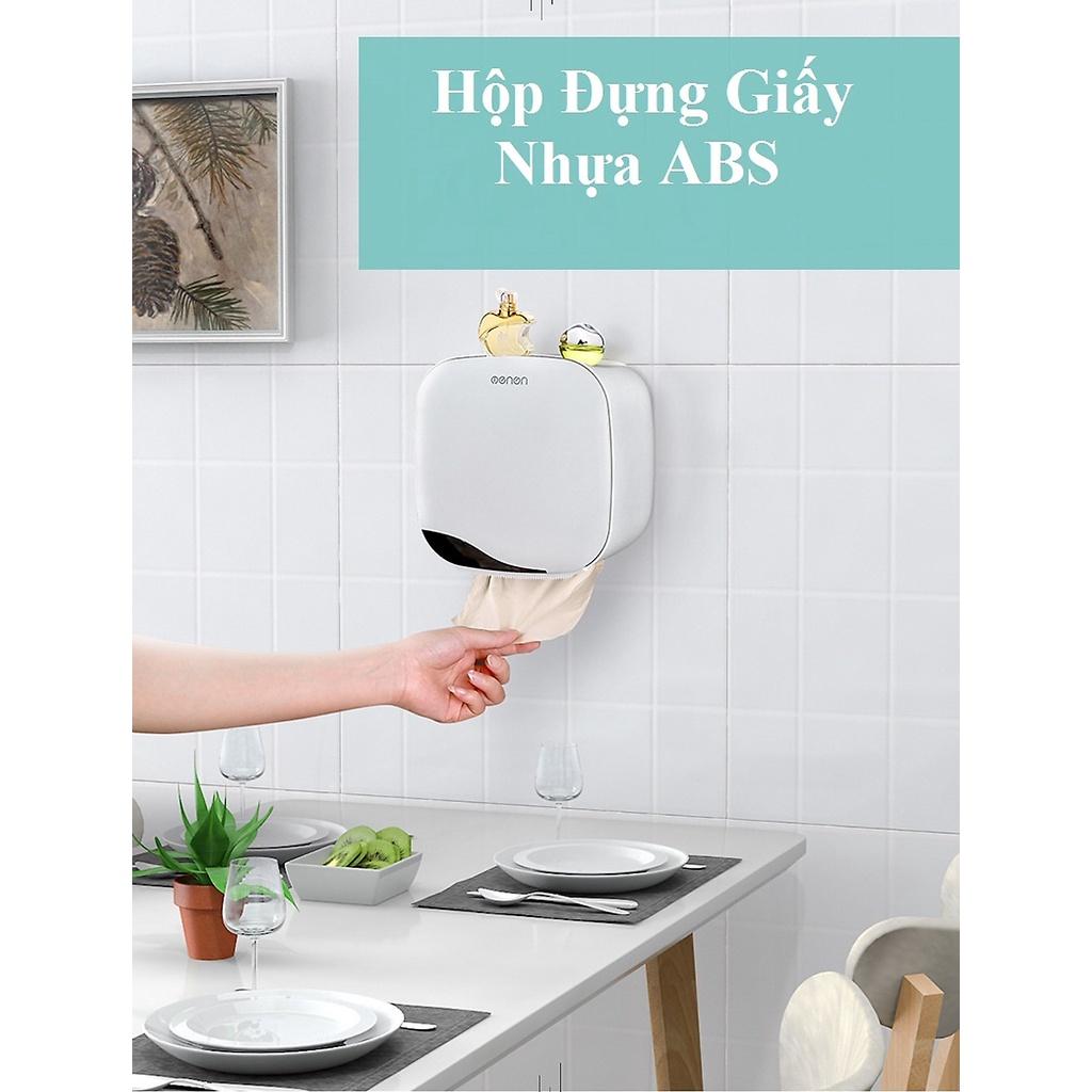 Hộp Đựng Giấy Vệ Sinh 2 Ngăn, Hộp Để Đồ Nhà Tắm Chống Nước Thông Minh Tiện Lợi