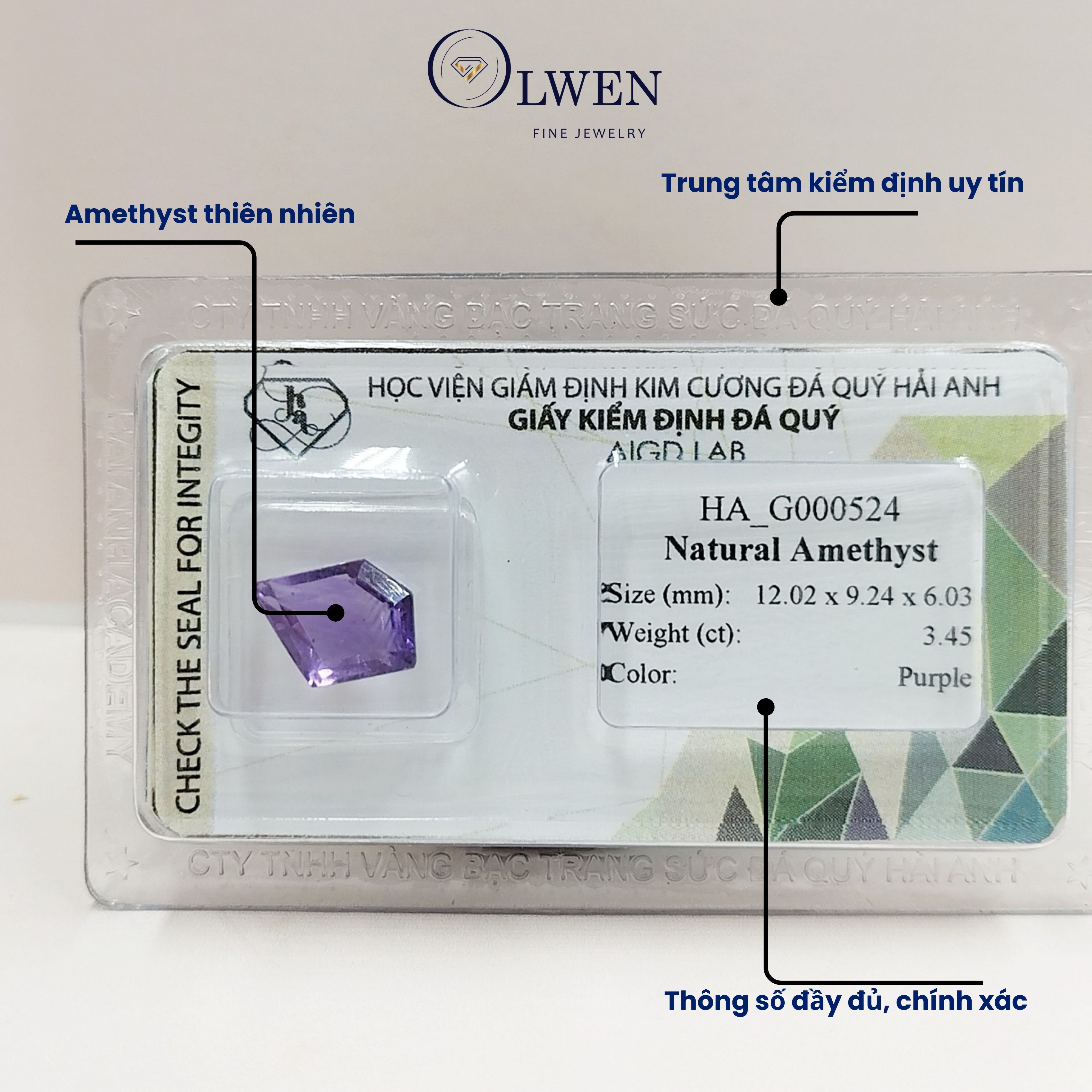 Viên đá thạch anh tím (Amethyst) thiên nhiên_HA-G000524