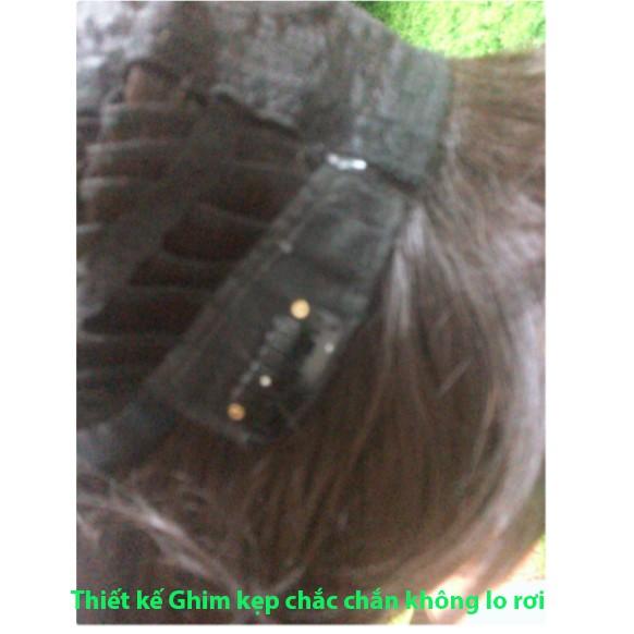 Bộ tóc giả cả đầu dài xoăn trung niên M8