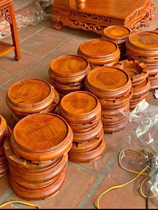 Đế tròn tiện dụng , Đế bát hương (đồ thờ gỗ ,kê bát hương) đế gỗ tròn , đế gỗ chân thấp ( cao 6cm) Trang Trí Nhà Đồng Decor Phòng Decor
