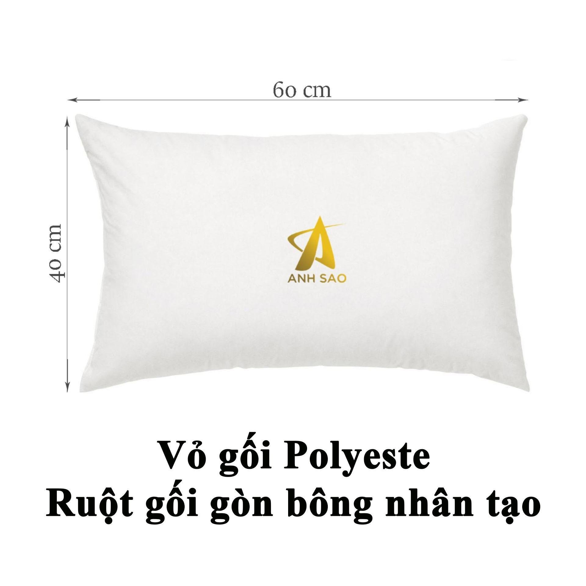 Gối hơi 35 x 50 cm cao cấp A có khoá kéo tiện lợi - giao vỏ gối mẫu ngẫu nhiên