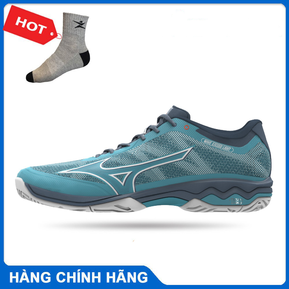 Giày cầu lông mizuno Wave Exceed Light AC có 2 màu lựa chọn 61GA221832, 61GA221836-tặng tất thể thao bendu