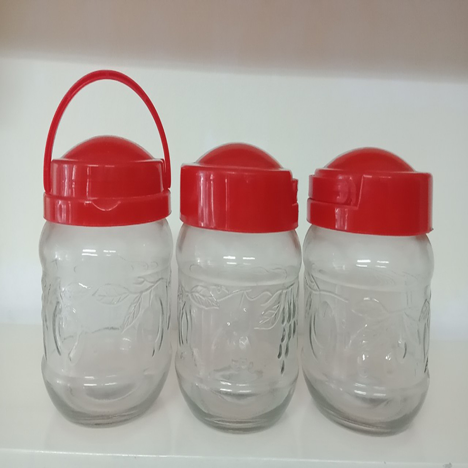 Hũ Thủy Tinh Tròn Có Nắp 1000ml 3 Chiếc