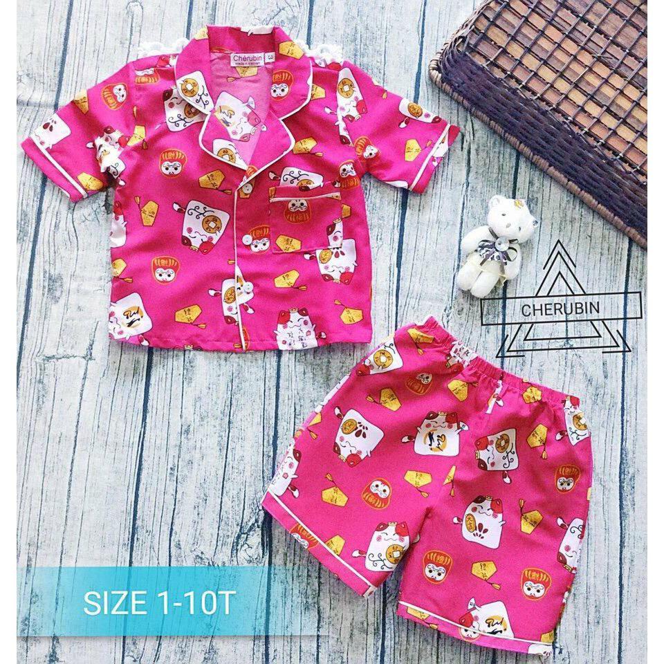 BỘ PIZAMA BÉ GÁI MÙA HÈ XINH MÁT HÀNG VNXK
