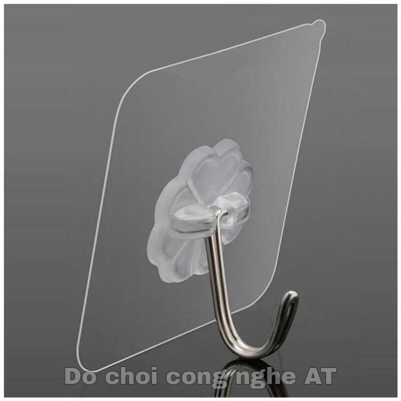 Móc dán tường trong suốt,dính chắc,chịu lực tốt 6cm×6cm