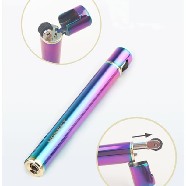 Vỏ Hột Quẹt Bật Lửa Gas Đá Honest BCZ702 Thiết Kế Nhỏ Gọn Độc Lạ - Dùng Gas Đá Cao Cấp ( Giao màu ngẫu nhiên )