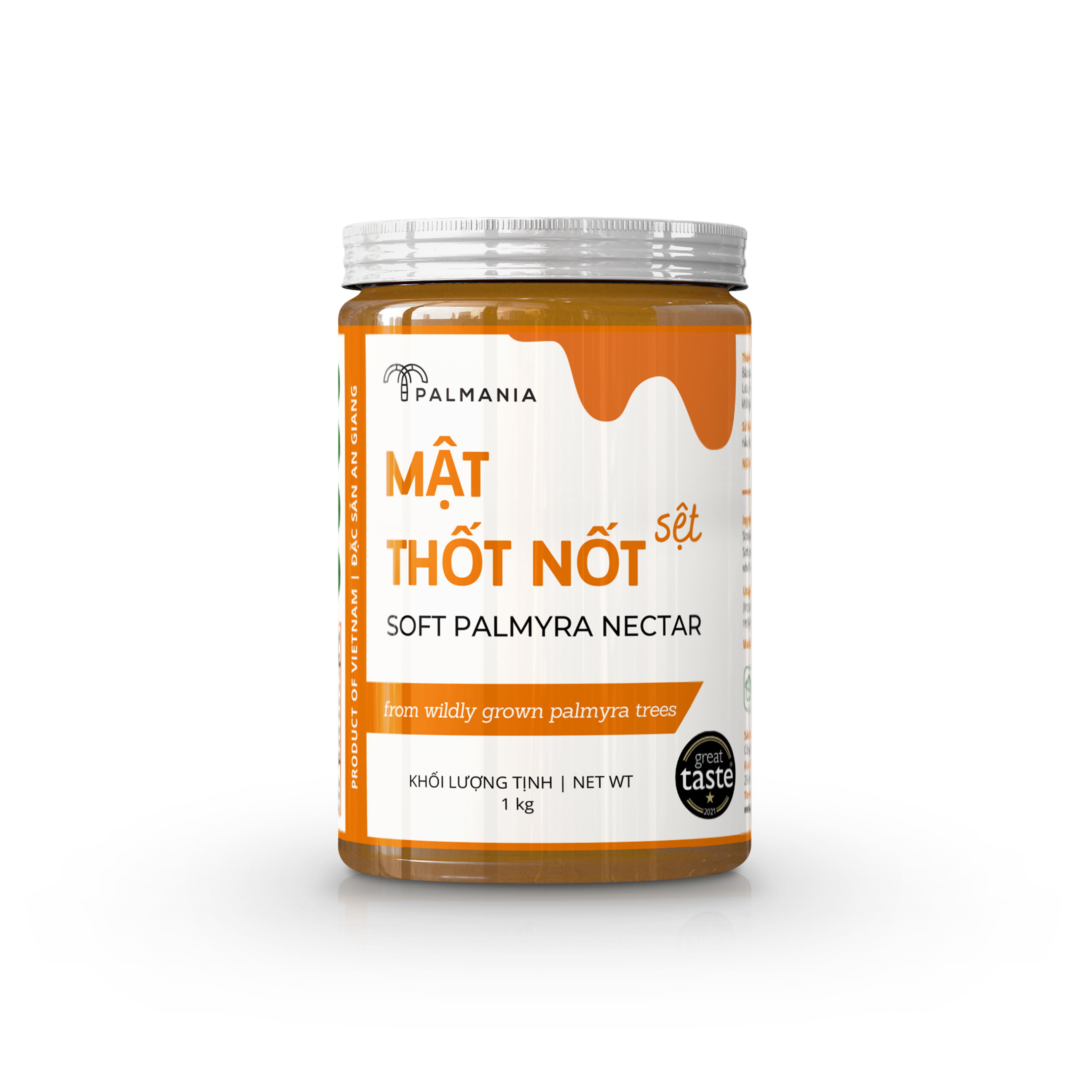 PALMANIA Mật thốt nốt sệt truyền thống 1kg net | 1 sao Great Taste Awards 2021 | Nguyên Chất, Tự Nhiên &amp; Vì Sức Khỏe | Đặc sản An Giang | Hũ nhựa PET