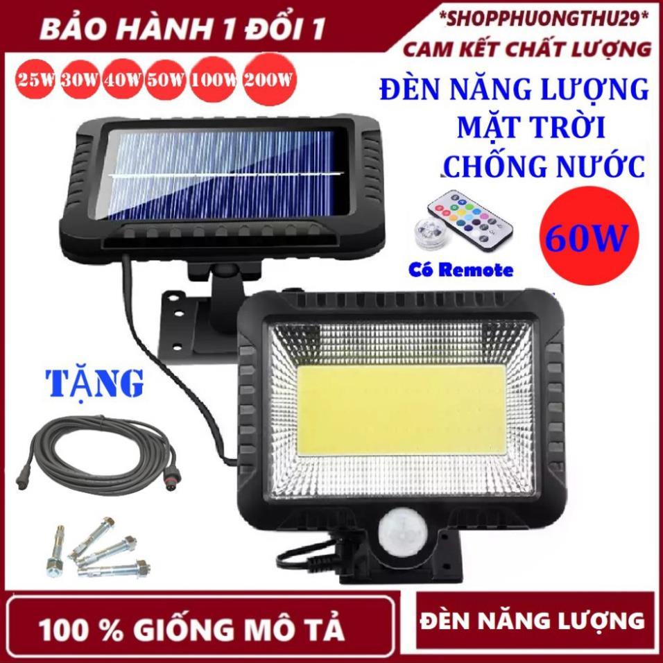 Đèn năng lượng mặt trời 120 Led COB có điều khiển , siêu sáng cảm biến hồng ngoại, kèm 5m dây tiện lợi