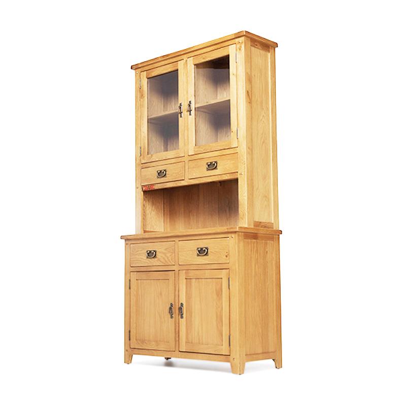 Tủ Chén Cao 2 Cánh Rustic Gỗ Sồi IBIE