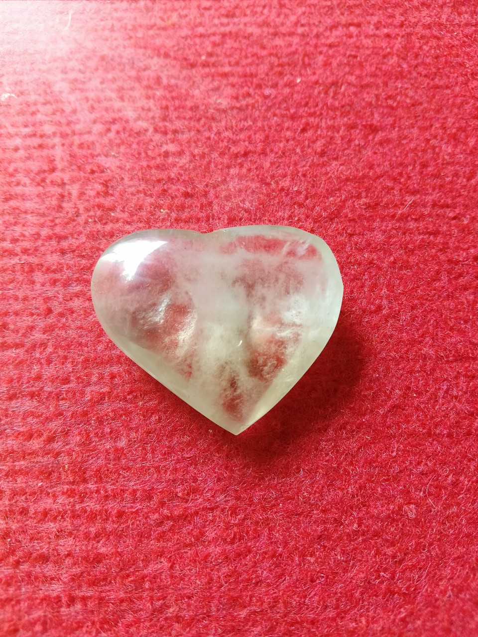 Trái Tim Đá Thach Anh Trắng, Đá Trang Trí, Sưu Tầm, Chặn Giấy - Đá Phong Thủy
