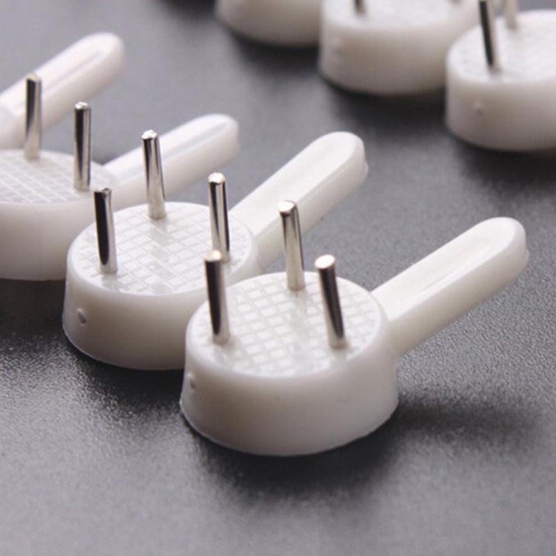 10 Móc Nhựa Đinh 3 Chân Treo Tranh, Ảnh, Đồng Hồ, Đồ Gia Đình, Đóng Tường Chịu Lực, Takyhome 2220Set10