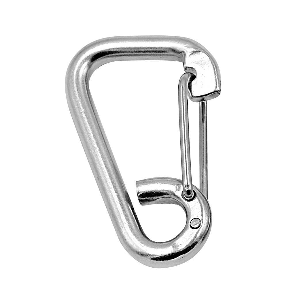 3 Pcs 304 Steel Spring Hook Carabiner Clip Keychain