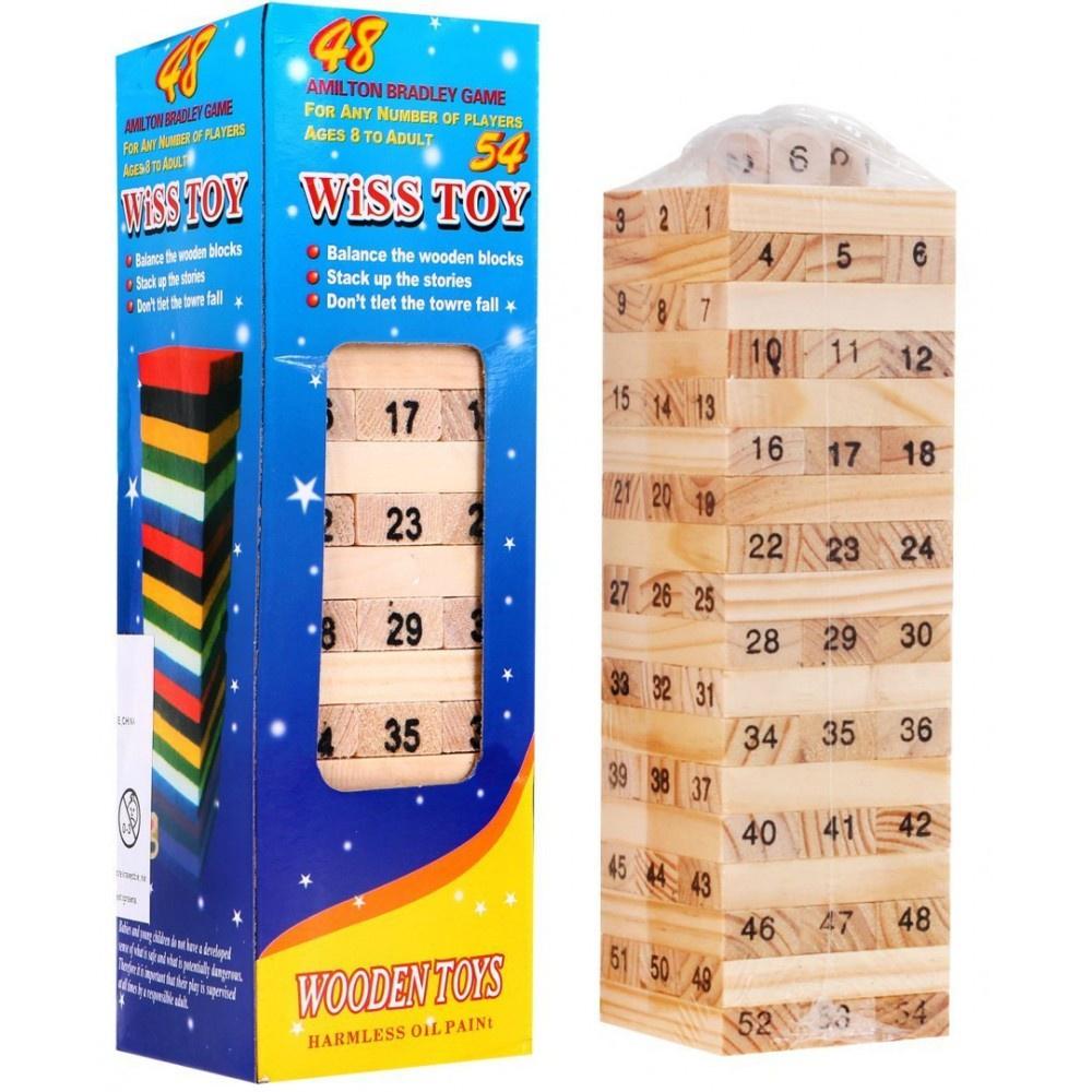 Bộ đồ chơi rút gỗ cỡ lớn – chọn size - 54 thanh rút gỗ kèm 4 con xúc xắc cho bé chính hãng dododios