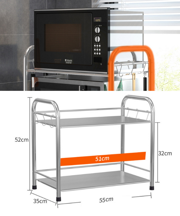 Kệ Đựng Lò Vi Sóng Inox 304 Eckbert Kitchen cao cấp 55cm - Home and Garden