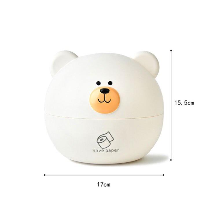 Cute bear tissue box Nordic Roll paper storage box Round Shaped Tissue Box Container Towel Napkin Tissue Holder