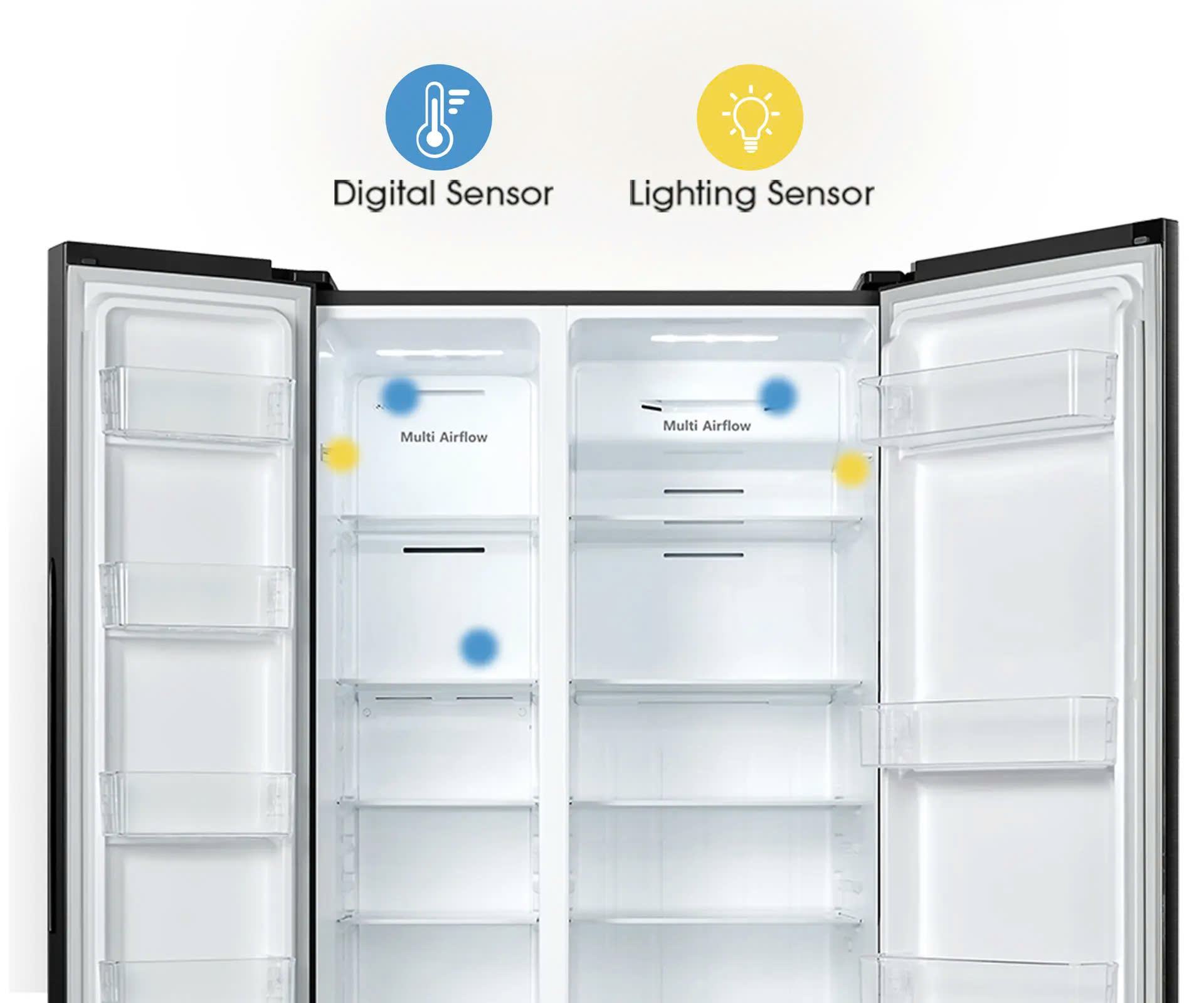 Tủ lạnh Side By Side Hisense Inverter Pro 519 Lít HS56WBG, Mặt Gương Sang Trọng, bảo hành 3 năm - HÀNG CHÍNH HÃNG